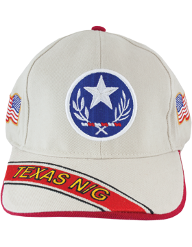 Cap (DC-AR/P-TX/NG-B) Stone with Texas National Guard Patch
