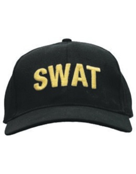Cap (DC-U-0009A) Black with SWAT (3D) Gold