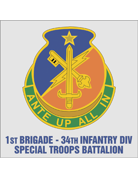 1st Brigade 34th Infantry Special Troops Battalion Unit Crest Decal