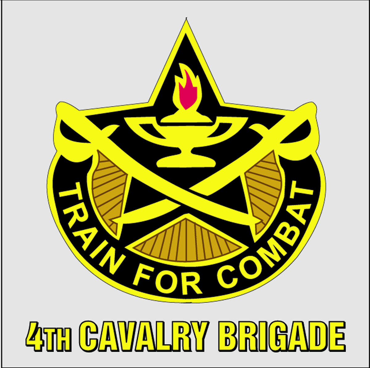 4th Cavalry Brigade Unit Crest Decal