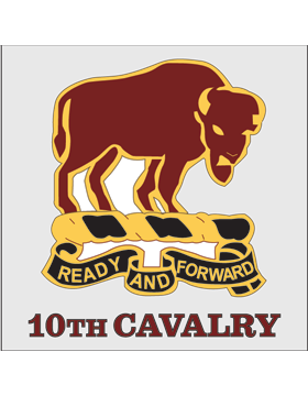 10th Cavalry Unit Crest Decal
