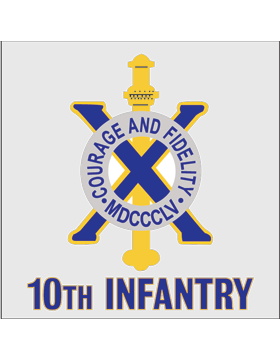 10th Infantry Unit Crest Decal