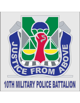 10th Military Police Battalion Unit Crest Decal