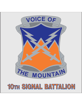 10th Signal Battalion Unit Crest Decal