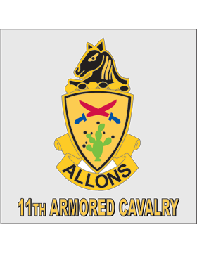 11th Armored Cavalry Unit Crest Decal