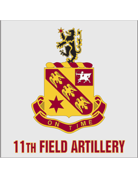 11th Field Artillery Unit Crest Decal