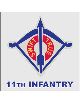 11th Infantry Unit Crest Decal