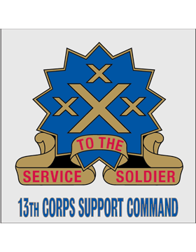 13th Corps Support Command Unit Crest Decal