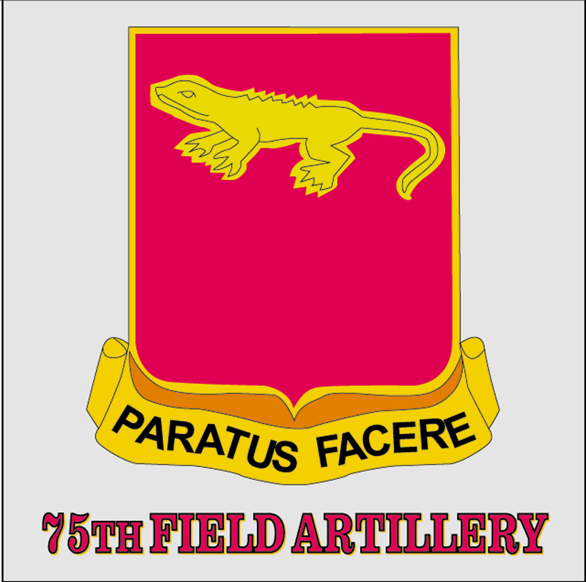 75th Field Artillery Unit Crest Decal