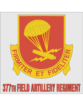 377th Field Artillery Unit Crest Decal