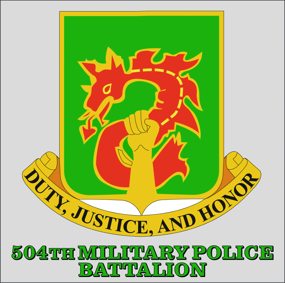 504th Military Police Battalion Unit Crest Decal