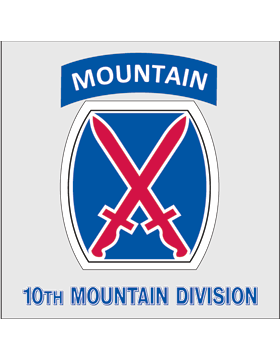 10th Mountain Division w.Tab Decal