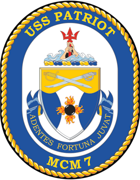 Mine Countermeasures Ship USS Patriot MCM-7 Coat of Arms Decal