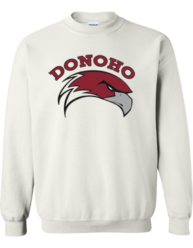 Donoho White Youth Crew Sweatshirt G180B