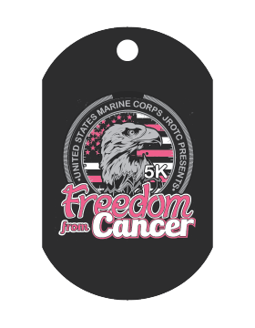 Customizable Freedom From Cancer Sublimation Dog Tag