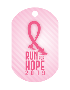 Customizable Run For Hope Sublimation Dog Tag