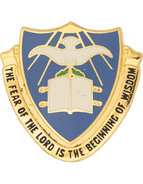 Chaplain Center And School Unit Crest (The Fear Of The Lord Is The)