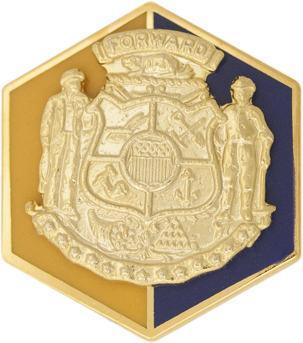 Wisconsin State Headquarters Army National Guard Unit Crest (Forward)