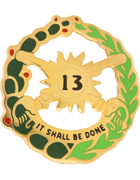 13th Armor Unit Crest (It Shall Be Done)