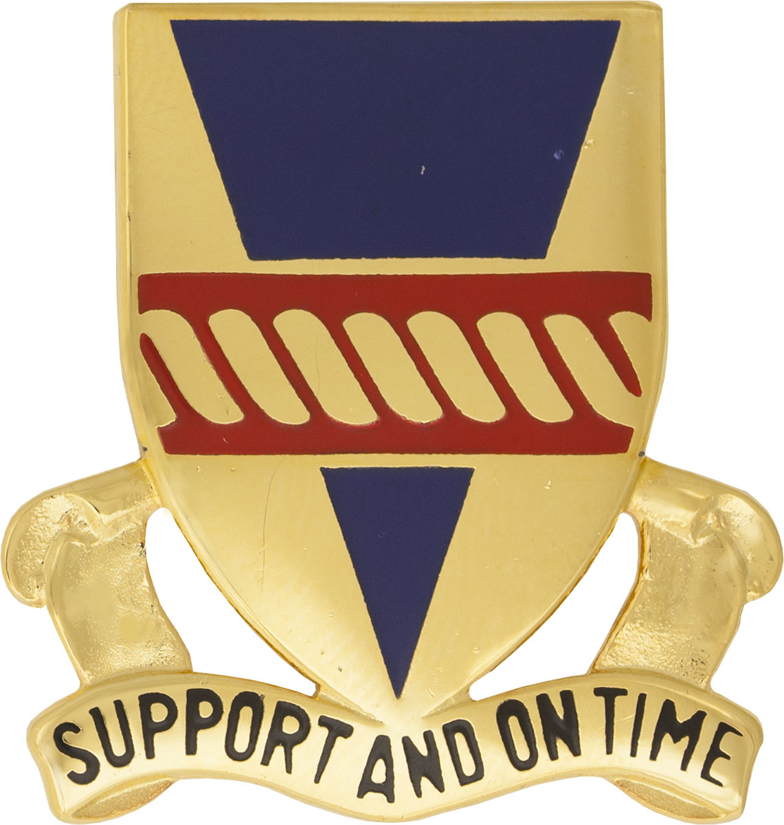 53rd Support Battalion Unit Crest (Support And On Time)