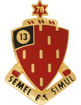 78th Field Artillery Unit Crest (Semel Et Simul)