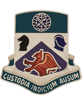 1st Information Operations Battalion (Left) Unit Crest (Custodian Indicium Ausum