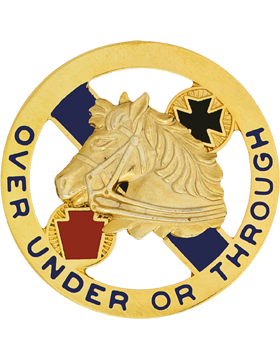 104th Cavalry Unit Crest (Over Under Or Through)