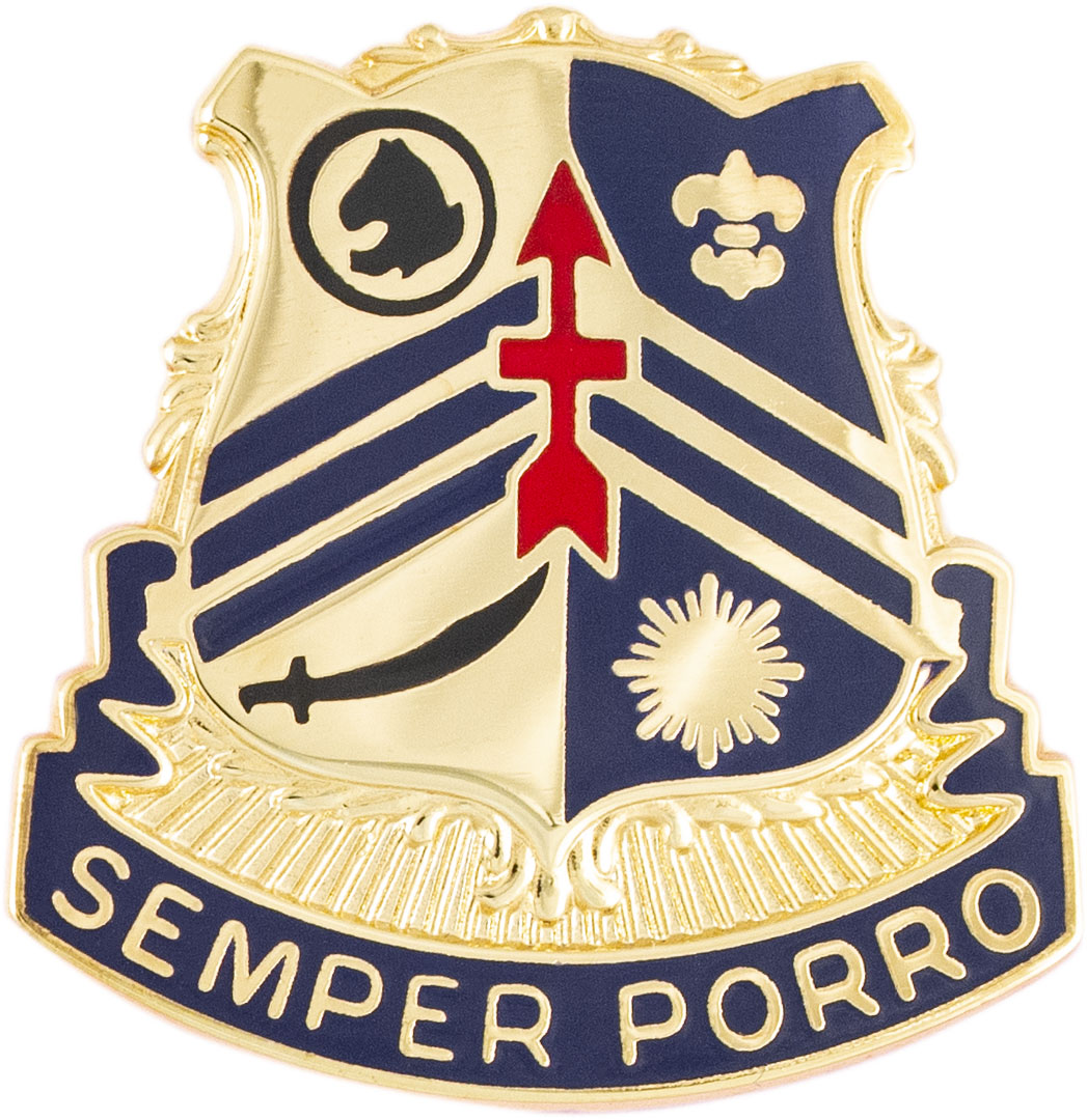 105th Cavalry Regiment Unit Crest (SEMPER PORRO)