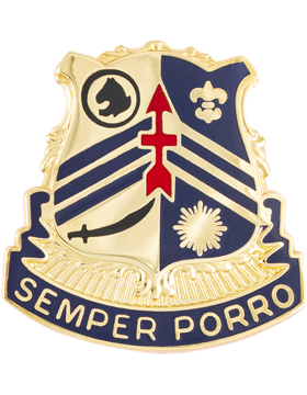 105th Cavalry Regiment Unit Crest (SEMPER PORRO)
