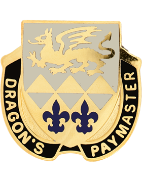 107th Finance Battalion Unit Crest (Dragons Paymaster)