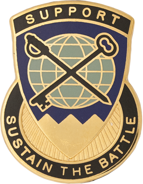 107th Quartermaster Battalion Unit Crest (Support Sustain The Battle)