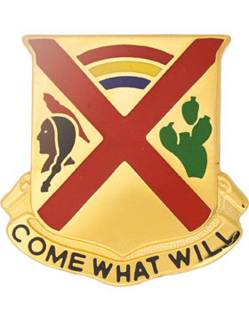 108th Cavalry Unit Crest (Come What Will)