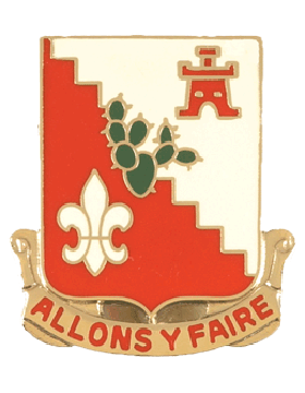109th Engineer Battalion Unit Crest (Allons Y Faire)