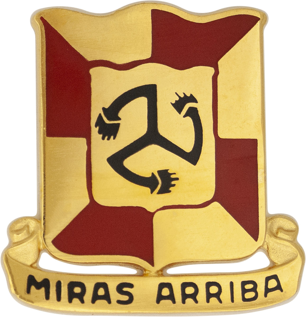 111th Air Defense Artillery Brigade Unit Crest (Miras Arriba)