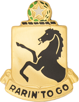 112th Armor Unit Crest (Rarin To Go)