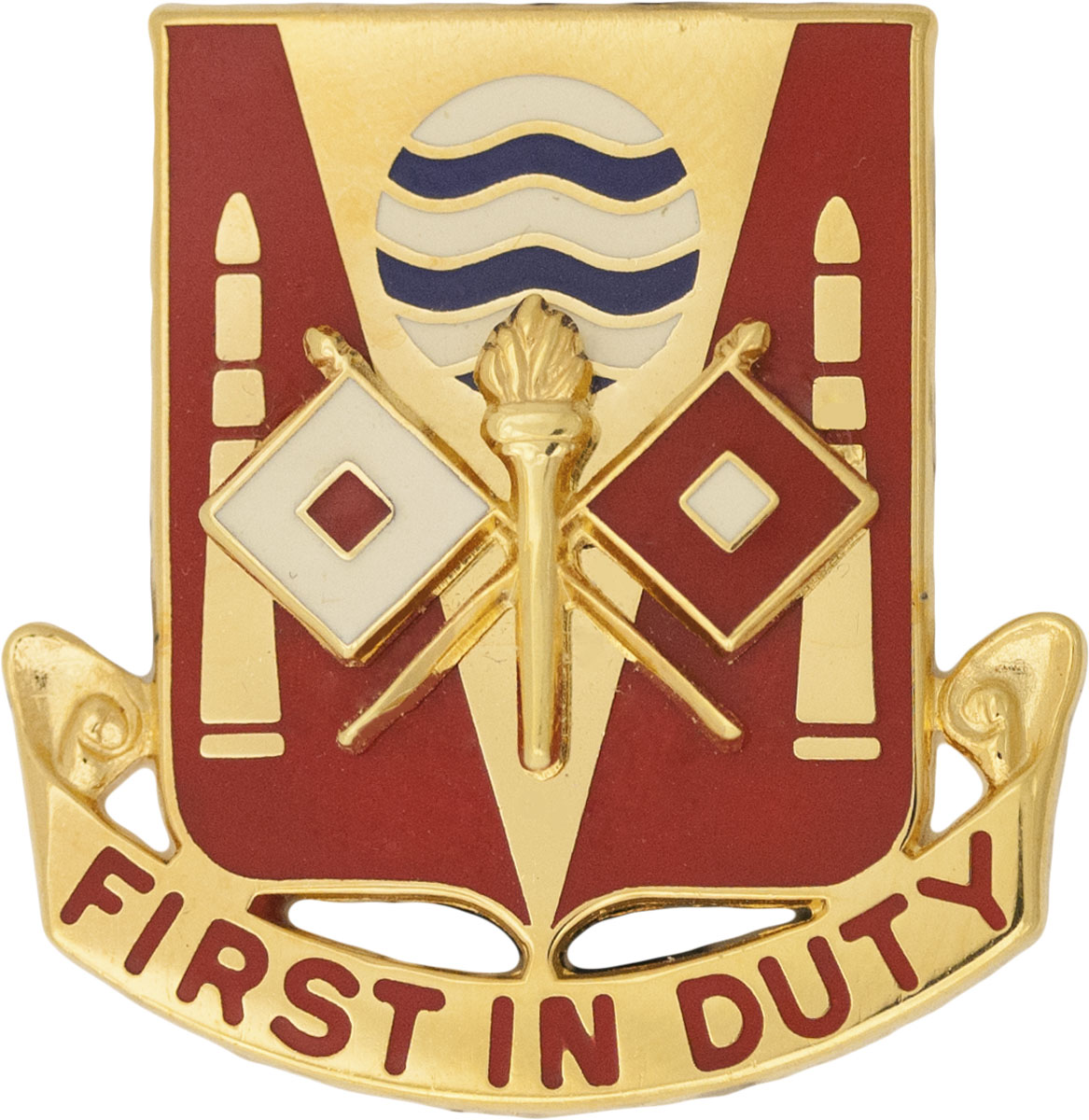 115th Signal Battalion Unit Crest (First In Duty)