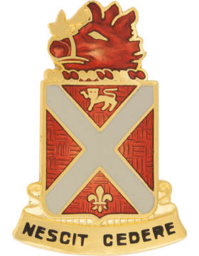 118th Field Artillery Unit Crest (Nescit Cedere)