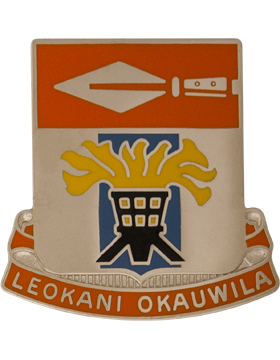 125th Signal Battalion Unit Crest (Leokani Okauwila)