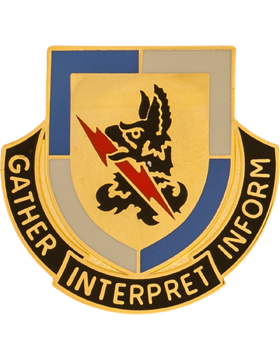 134th Military Intelligence Battalion Unit Crest (Gather Interpret Inform)