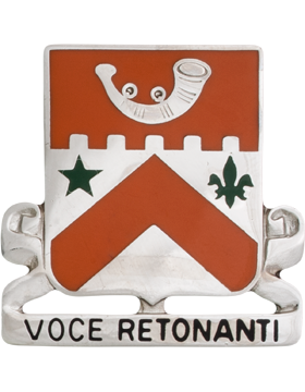 134th Signal Battalion Unit Crest (Voce Retonanti)