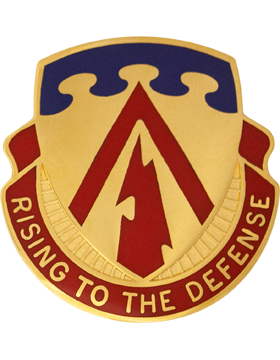 138th Air Defense Artillery Unit Crest (Rising To The Defense)
