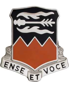 141st Signal Battalion Unit Crest (Ense Et Voce)