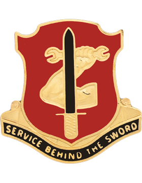 185th Maintenance Battalion Unit Crest (Service Behind the Sword)