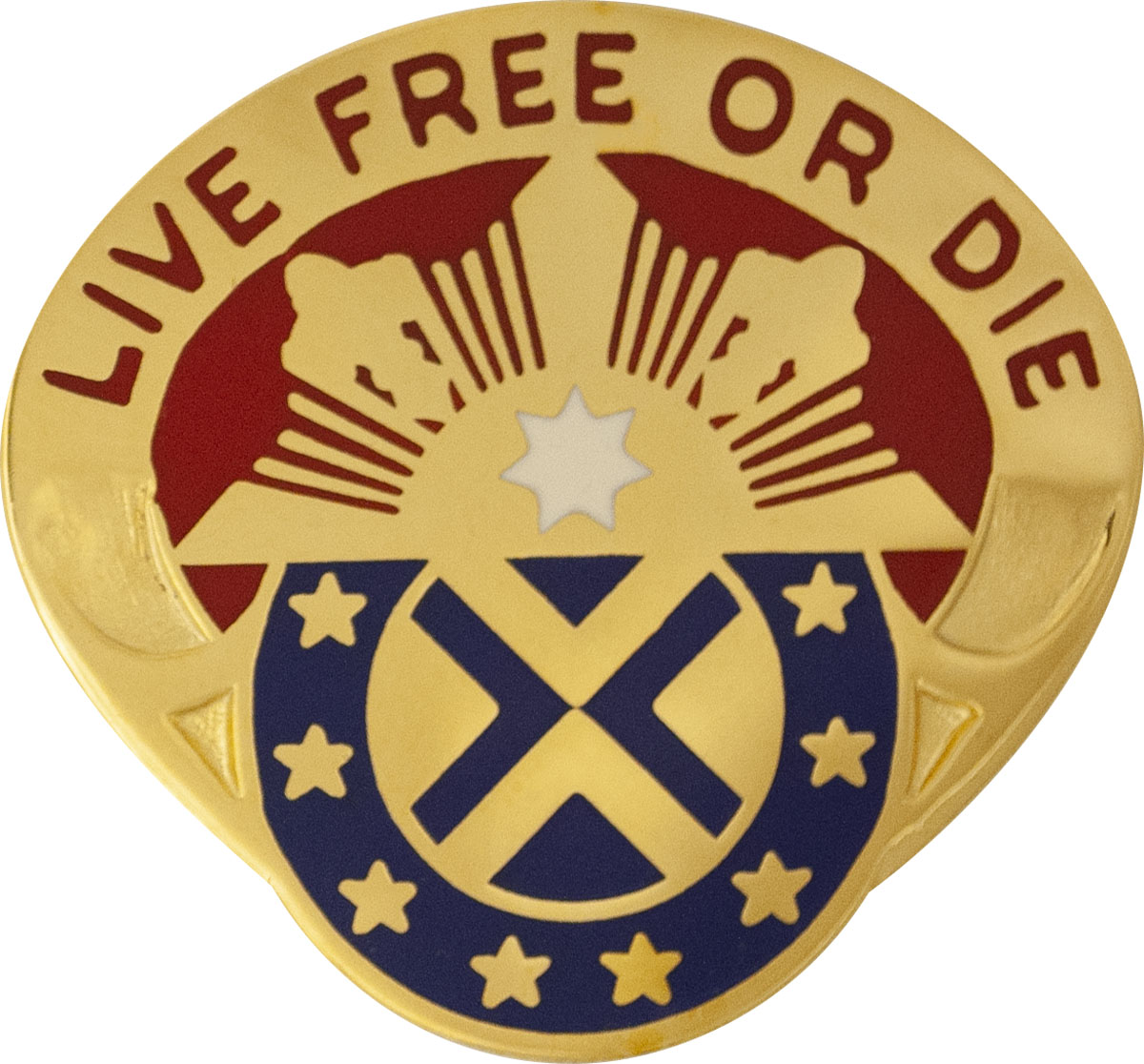 197th Field Artillery Brigade Unit Crest (Live Free Or Die)