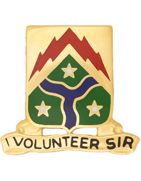 278th Armored Cavalry Unit Crest (I Volunteer Sir)