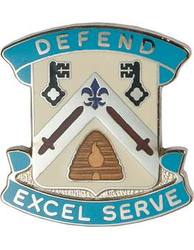 307th Quartermaster Battalion Unit Crest (Defend Excel Serve)