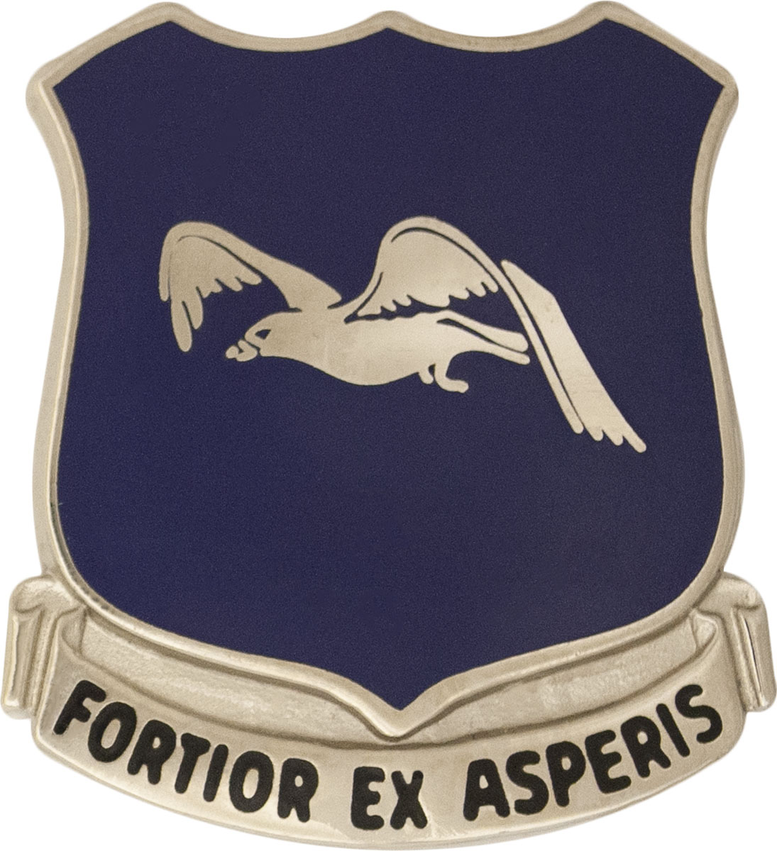 413th Regiment Unit Crest (Fortior Ex Asperis)