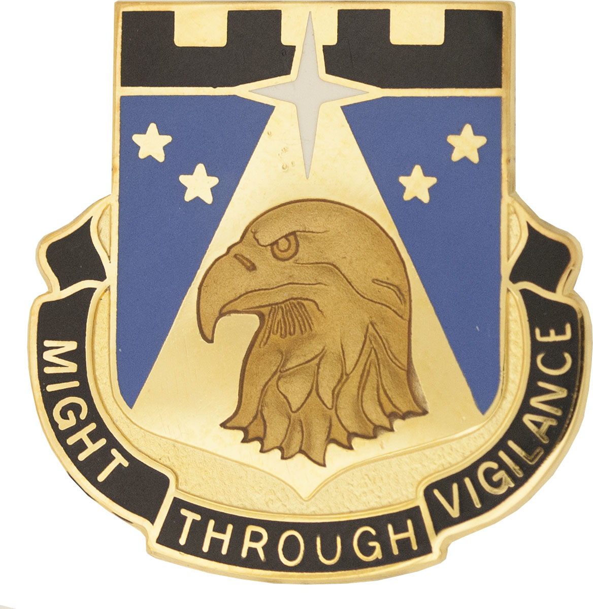 742nd Military Intelligence Battalion Unit Crest (might Through Vig