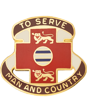 801st Combat Support Hospital Unit Crest (To Serve Man And Country)