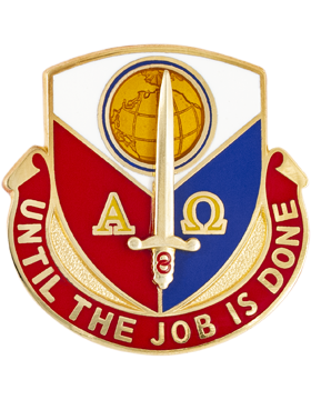 906th Support Battalion Unit Crest (Until the Job is Done) 